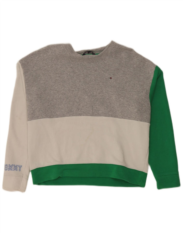 Tommy Hilfiger Sweat-shirt graphique pour femme UK 14 Medium Multicolore