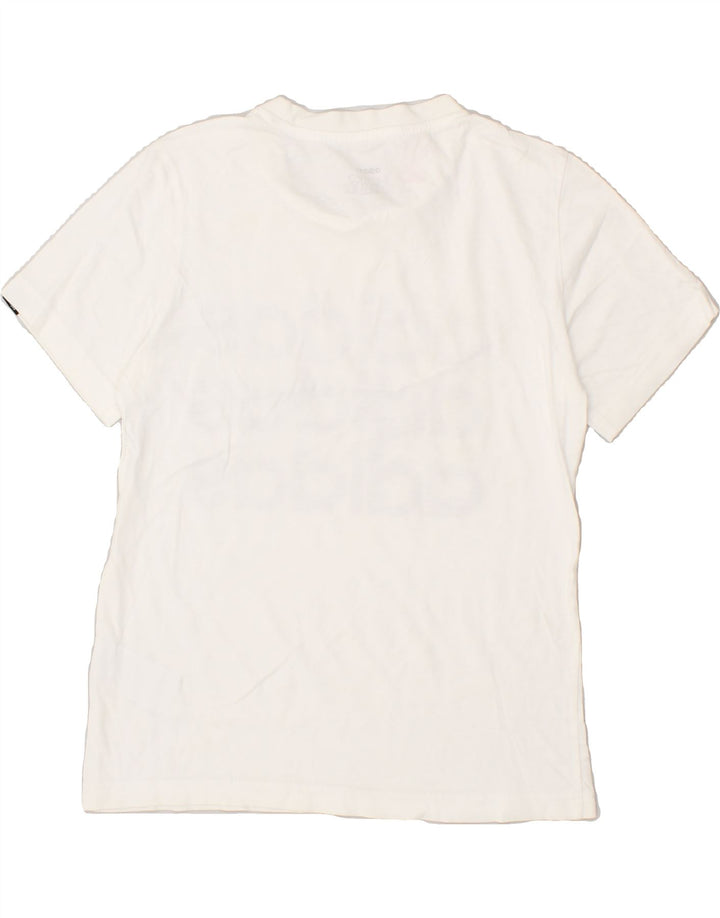 ADIDAS Boys Graphic T-Shirt Top 11-12 Years White Cotton | Vintage Adidas | Thrift | Second-Hand Adidas | Used Clothing | Messina Hembry 