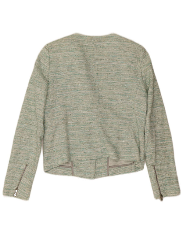 Massimo Dutti Veste blazer zippée pour femme EU 38 Petit vert moucheté