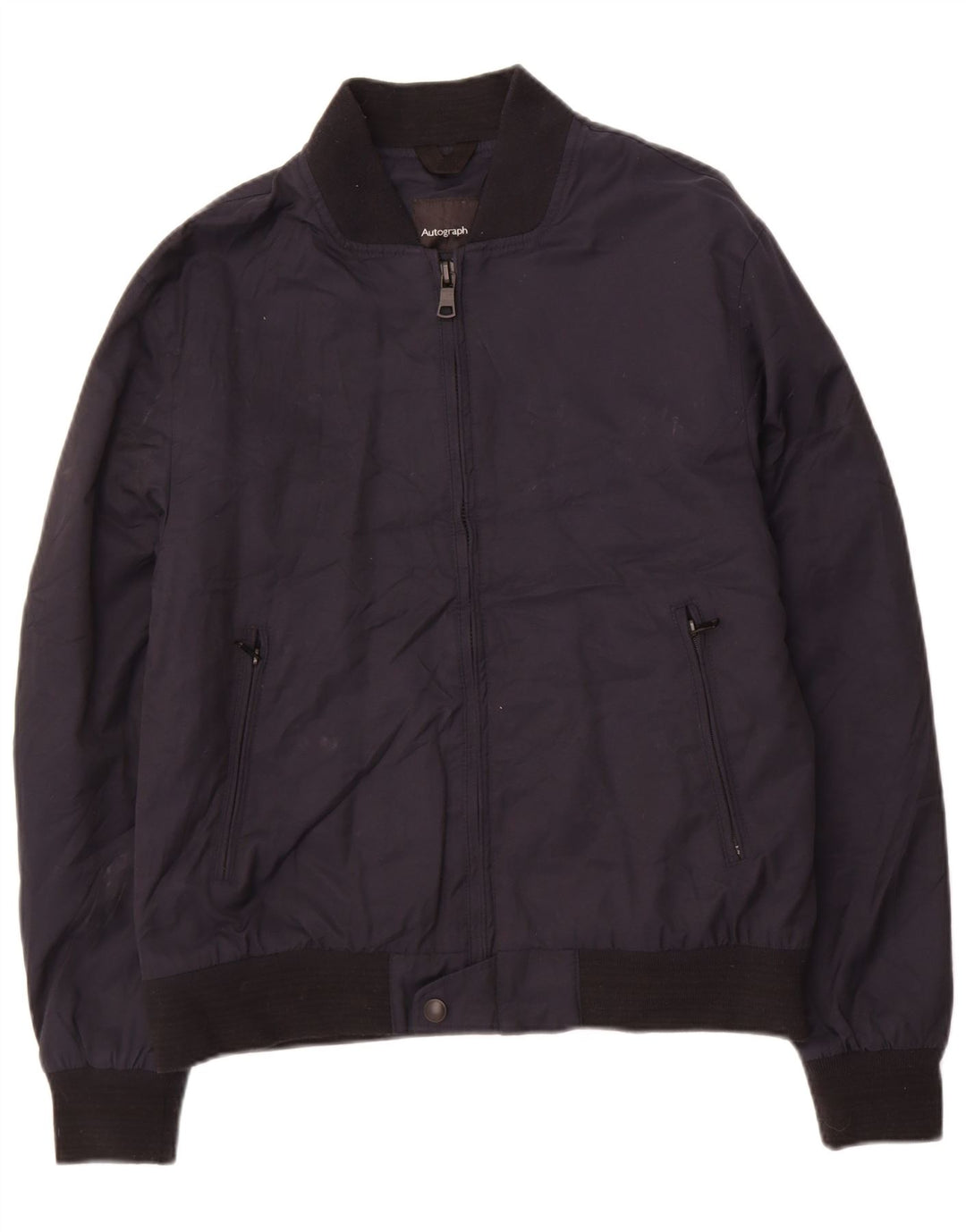 Marks & Spencer Veste matelassée autographe pour homme UK 38 Bleu marine moyen Coton