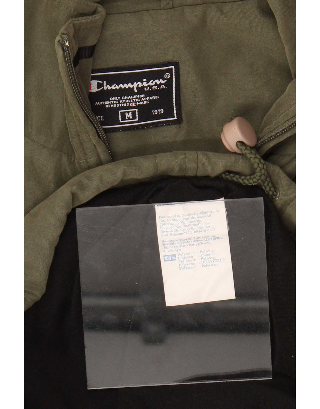 Champion Veste de Survêtement Homme Kaki Moyen Polyester