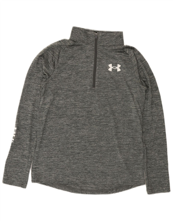 Under Armour Haut de survêtement graphique pour fille 11-12 ans Gris Taille L