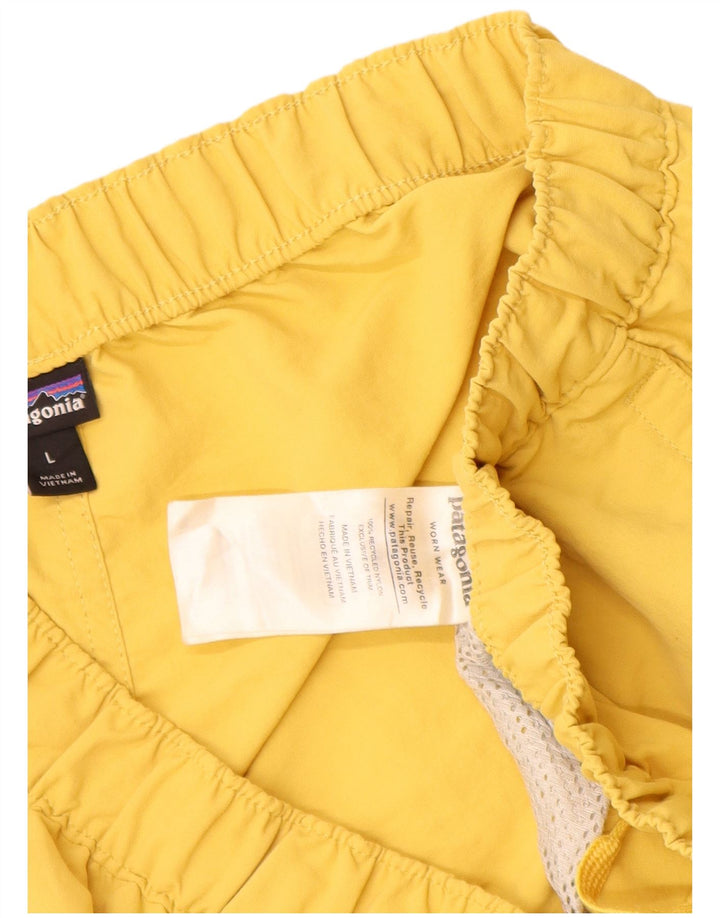 PATAGONIA Short de sport pour femme UK 14 Large Jaune Nylon