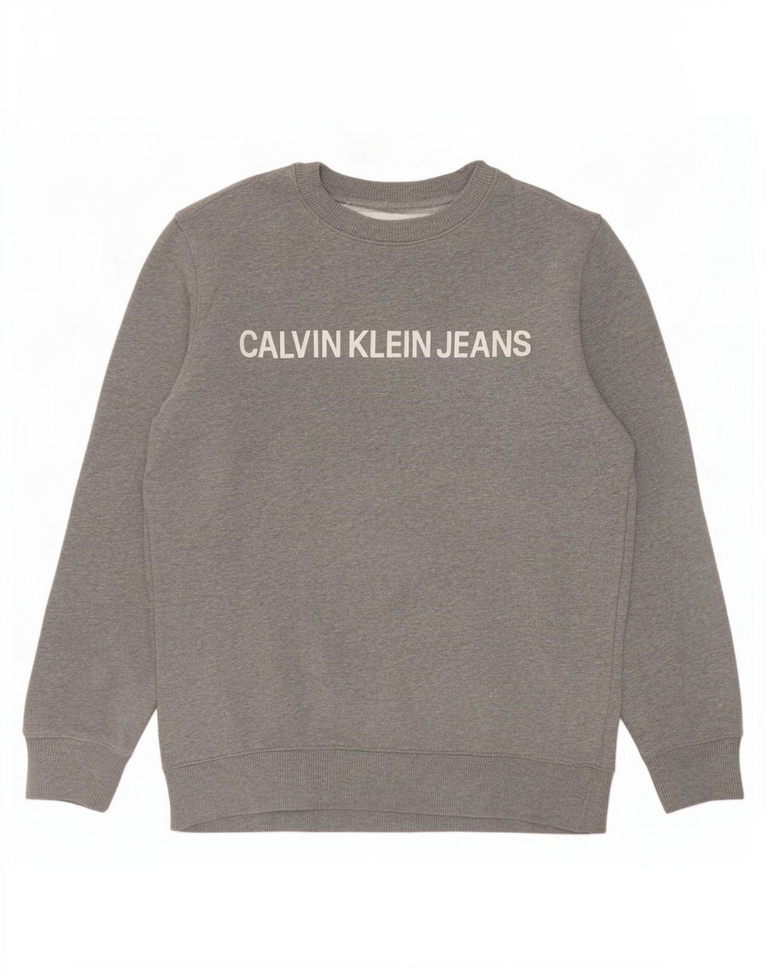 Calvin Klein Jeans Sweat-shirt graphique pour homme en coton gris Small