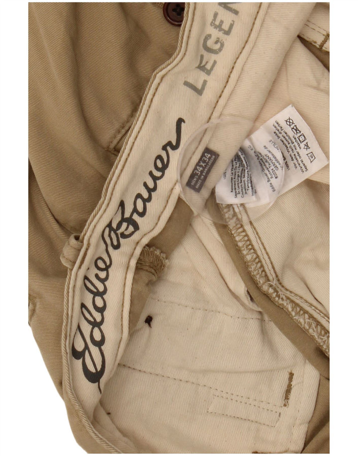 EDDIE BAUER Pantalon Chino Slim Homme W34 L34 Coton Beige