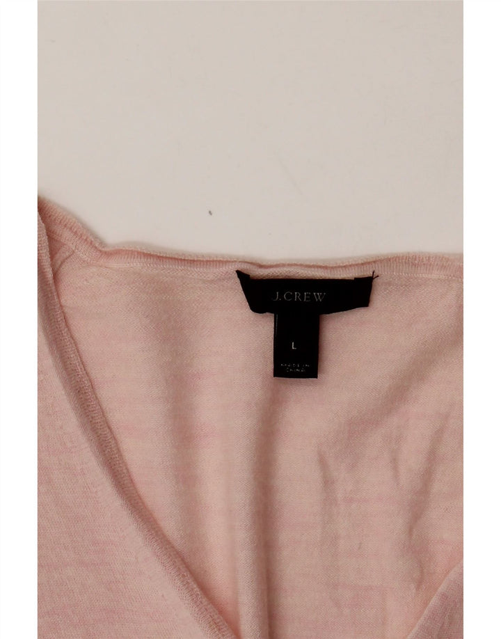 J. Crew Pull col en V pour femme UK 14 Large Rose