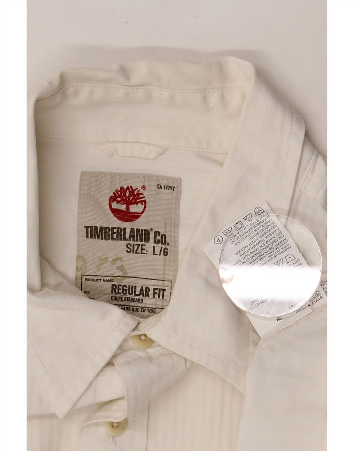 TIMBERLAND Chemise Regular Fit Homme Grand Blanc Coton