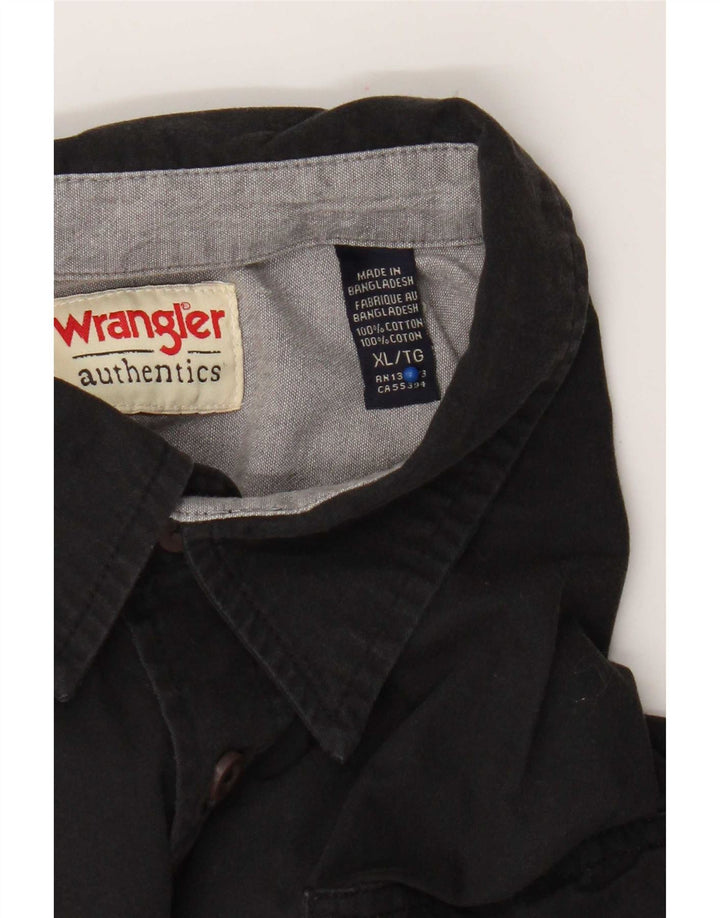 Wrangler Chemise à manches courtes pour homme XL en coton noir