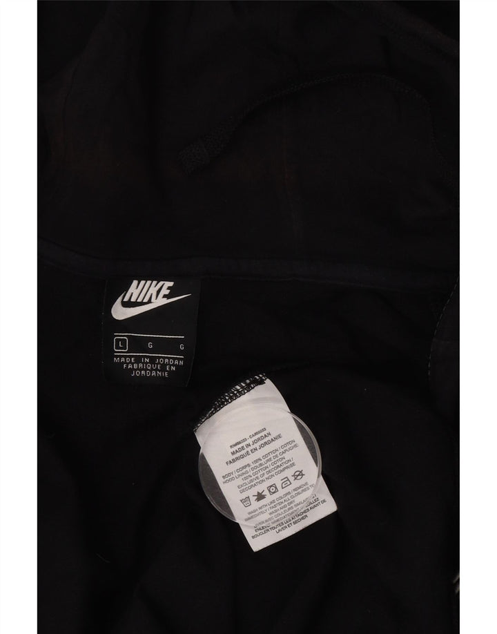 Nike Pull à capuche zippé pour homme Grand coton noir