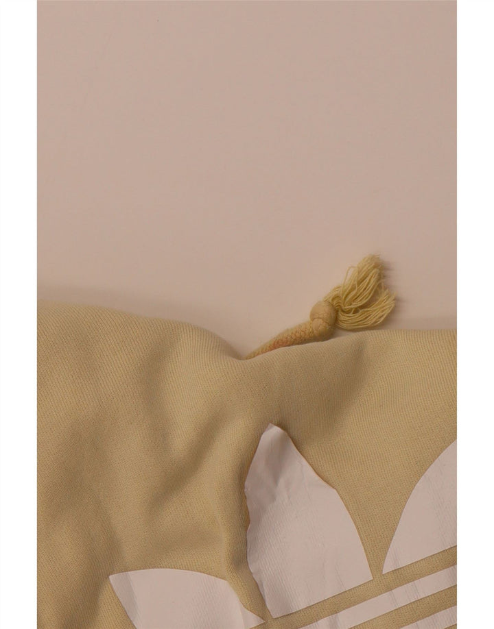 ADIDAS Pull à capuche graphique pour homme en coton jaune moyen