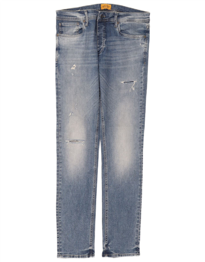 Jack & Jones Jean Slim effet vieilli W33 L34 pour homme en coton bleu