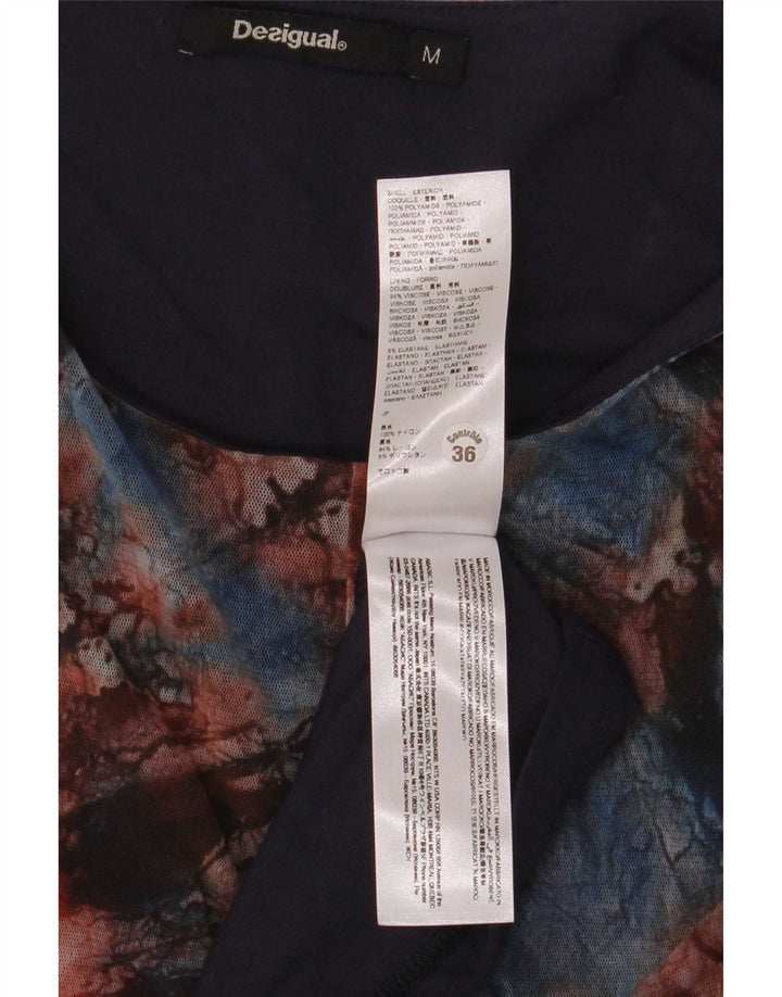 Desigual Robe longue sans manches pour femme UK 42 Medium Multicolore Tie Dye