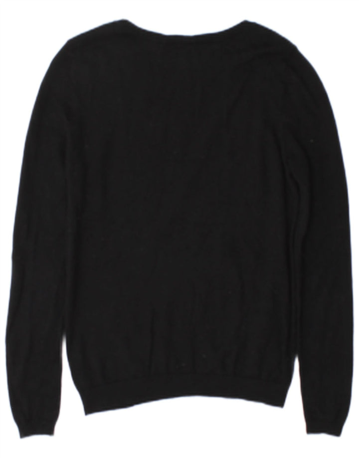 Reiss Pull col bateau pour femme UK 14 Laine noire moyenne