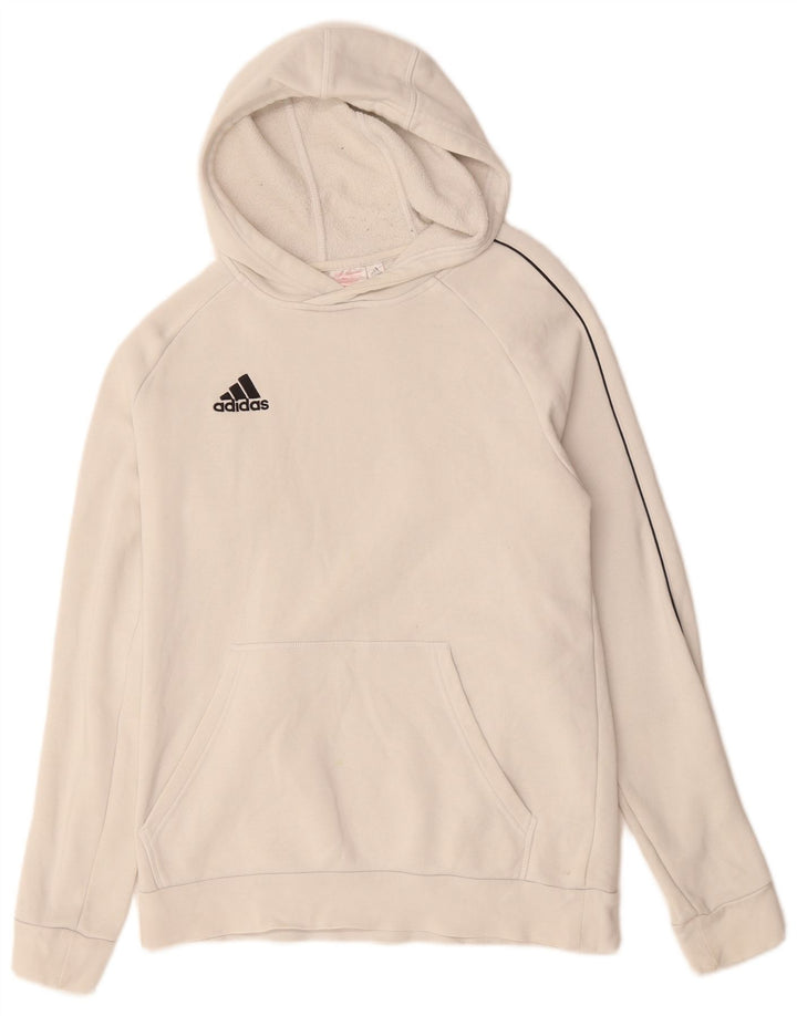 ADIDAS Pull à capuche garçon 15-16 ans Blanc Coton