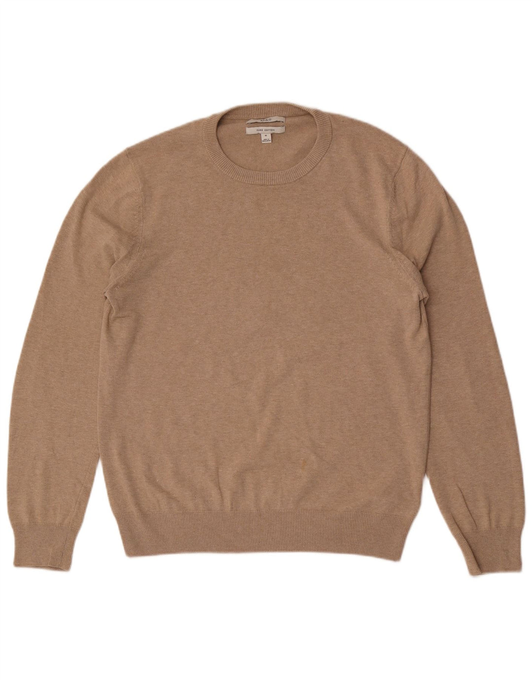 Marks & Spencer Pull col rond homme en coton beige moyen