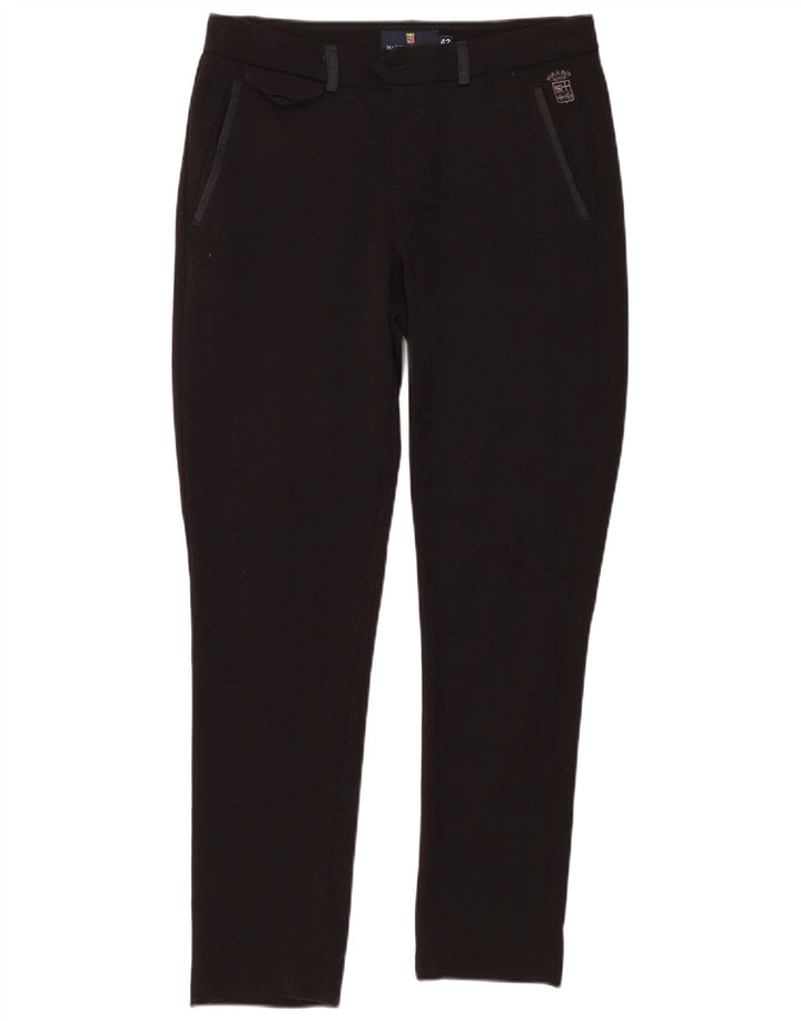 MARINA MILITARE Pantalon décontracté slim pour femme IT 42 Medium W30 L28 Noir