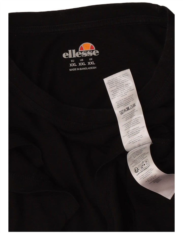 Ellesse T-Shirt Homme Top 2XL Noir Coton
