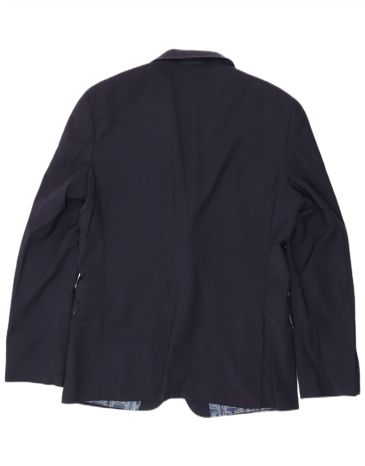Ted Baker Veste blazer coupe slim à 2 boutons pour homme Taille 42 Grande laine bleu marine