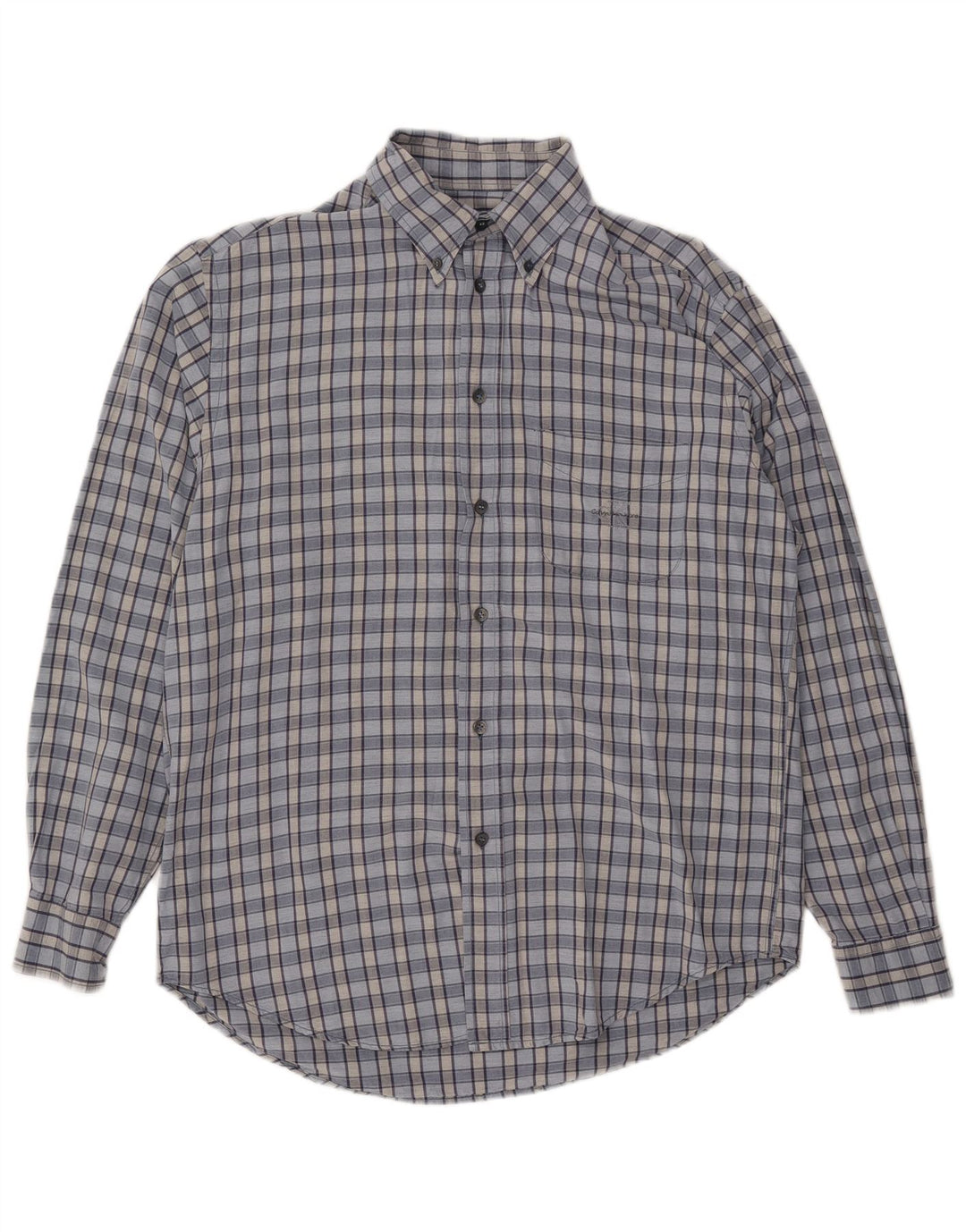 CALVIN KLEIN JEANS Chemise Homme Grand Carreau Bleu Viscose