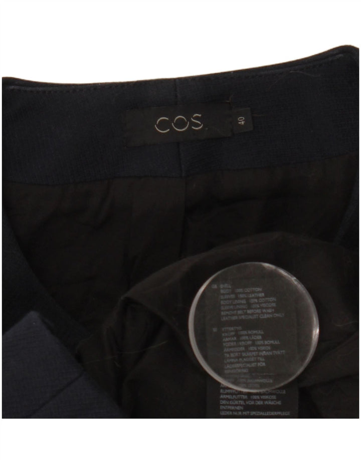 Cos Veste Blazer Femme EU 40 Moyen Bleu Marine Colorblock Coton