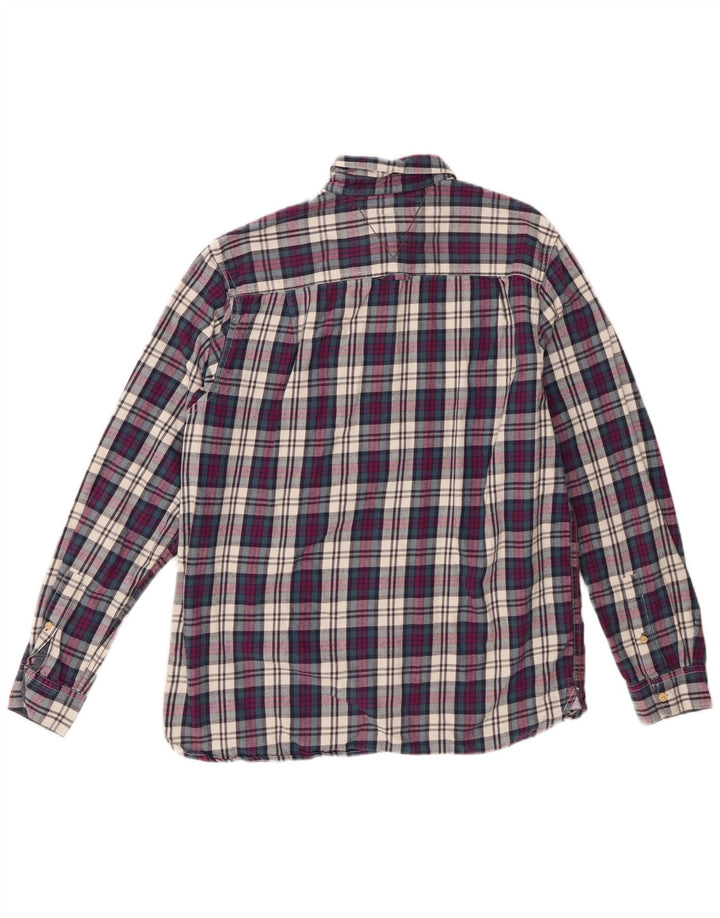 Chemise White Stuff Homme Coupe Classique en Flanelle Coton à Carreaux Violet Moyen