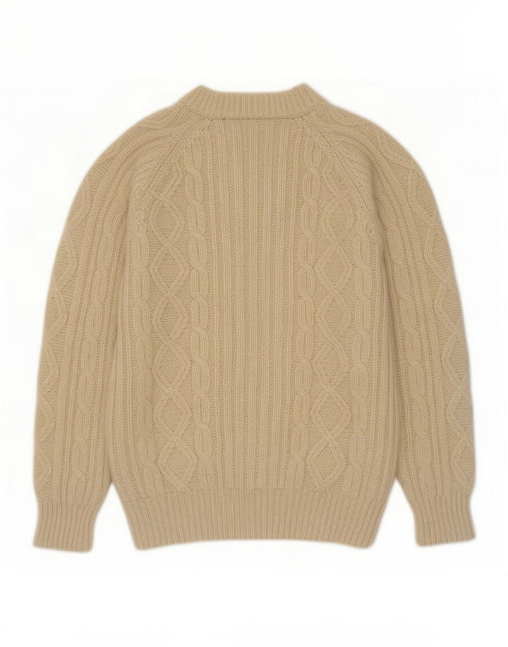 Edward Spiers Pull à col roulé pour homme en laine blanc cassé moyen