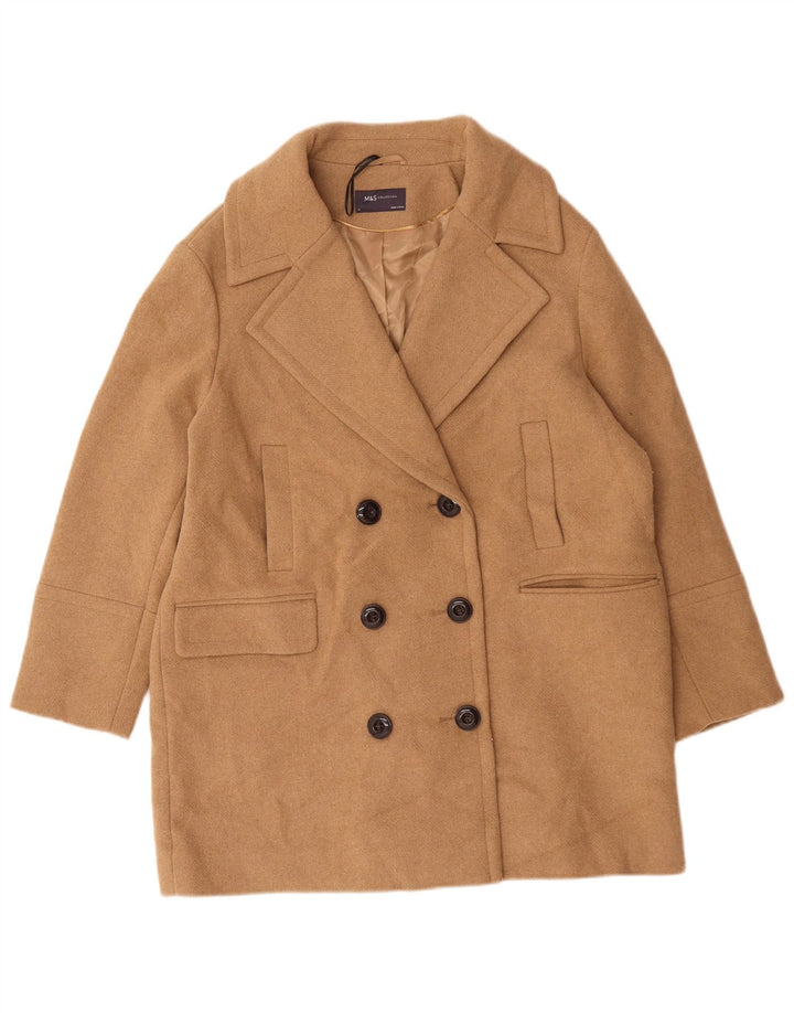 Marks & Spencer Caban surdimensionné pour femme UK 14 Grande laine beige