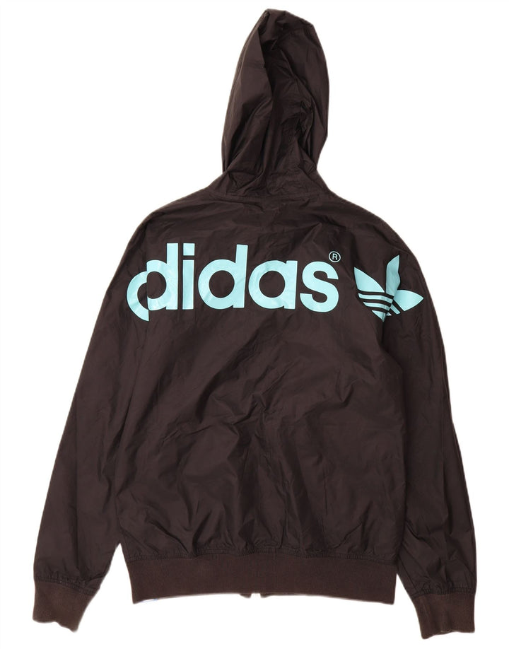 Adidas Veste de survêtement à capuche graphique pour homme XS Noir Polyester