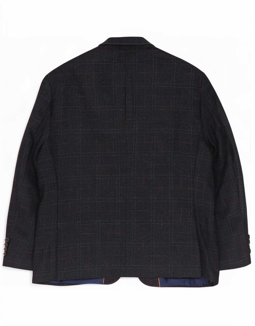 Douglas Veste blazer à 2 boutons pour homme UK 44 2XL Bleu marine à carreaux en laine