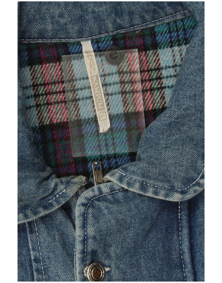 Wampum Manteau en denim pour homme UK 40 Grand coton bleu