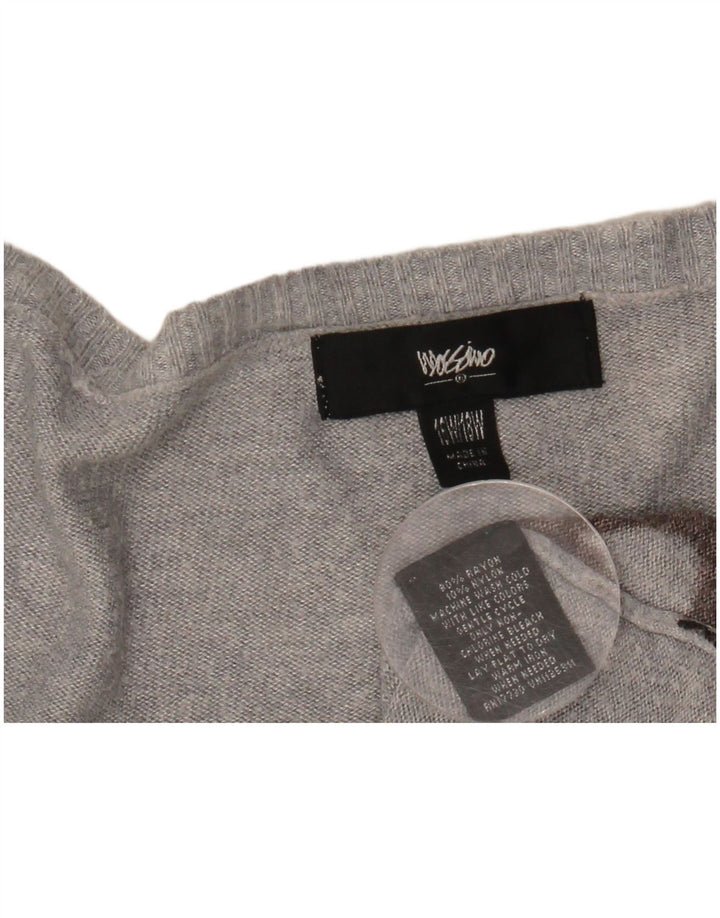 MOSSIMO Pull court à col bateau pour femme UK 16/18 Grand gris floral