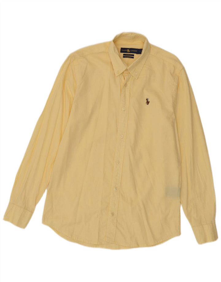 Ralph Lauren Chemise Coupe Classique Homme Jaune Moyen Coton