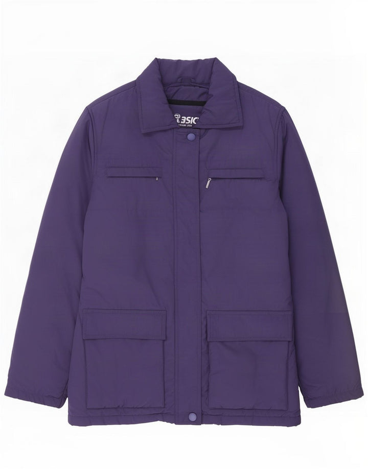 Asics Veste rembourrée pour femme UK 16 Large Bleu Marine Polyester