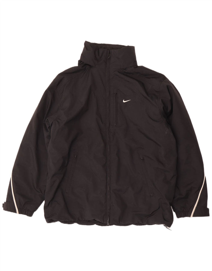 Nike Veste coupe-vent à capuche graphique pour homme UK 42/44 Large Noir Polyester