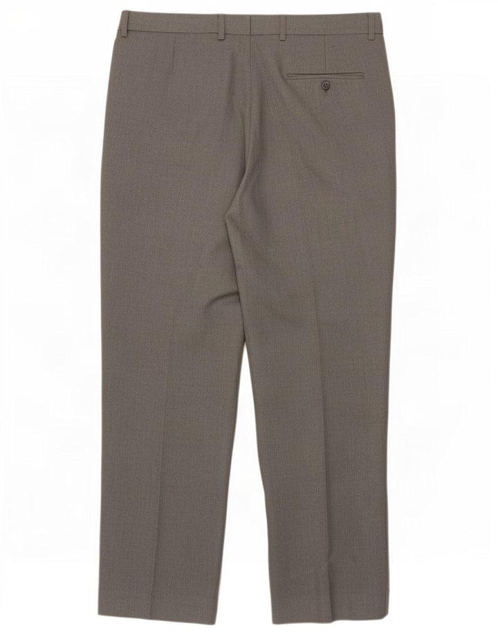 Marks & Spencer Pantalon de costume coupe classique pour homme W36 L29 Gris Polyester