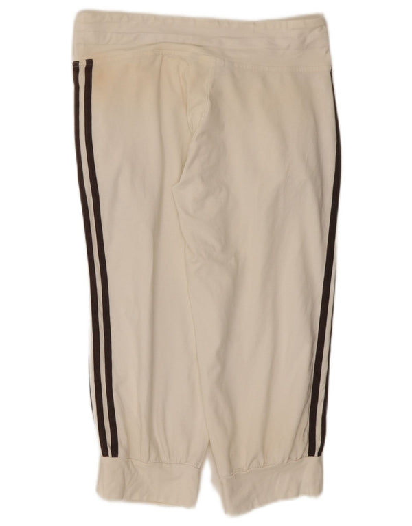 Adidas Pantalon de survêtement Capri pour femme UK 10 Petit Blanc