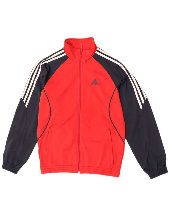 Adidas Veste de survêtement pour homme UK 34/36 Petit Rouge Colorblock Polyester