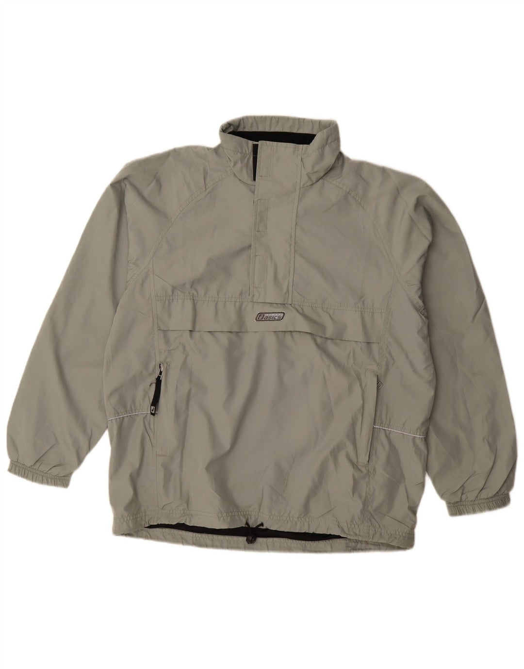 Asics Veste de pluie coupe ample pour homme UK 36 Petit Gris Polyester