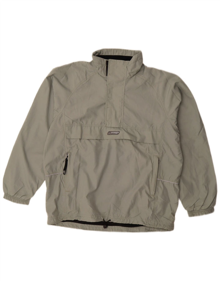 Asics Veste de pluie coupe ample pour homme UK 36 Petit Gris Polyester
