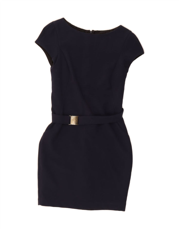 ZARA Womens Bodycon Dress UK 12 Medium Navy Blue Vintage Zara and Second-Hand Zara from Messina Hembry 
