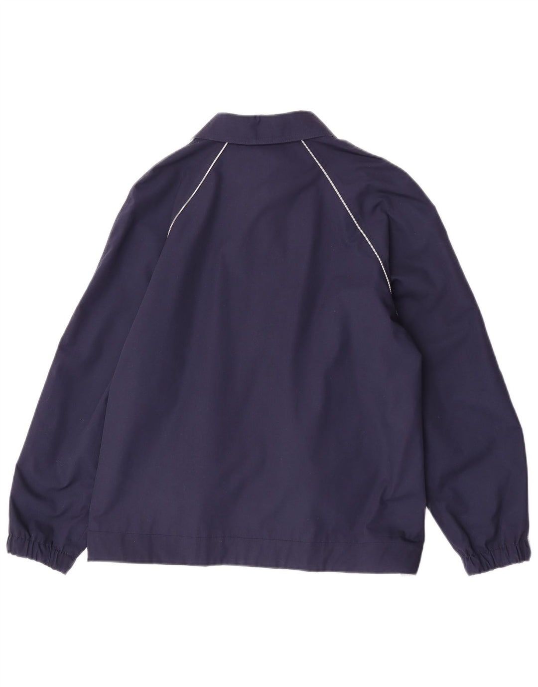 vintage Femme Réversible Bomber Jacket EU 38 Moyen Bleu Marine Polyester