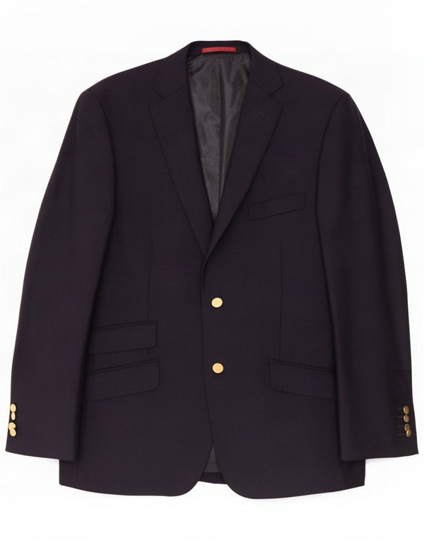 Marks & Spencer Veste blazer à 2 boutons pour homme UK 42 Large Bleu Marine Laine