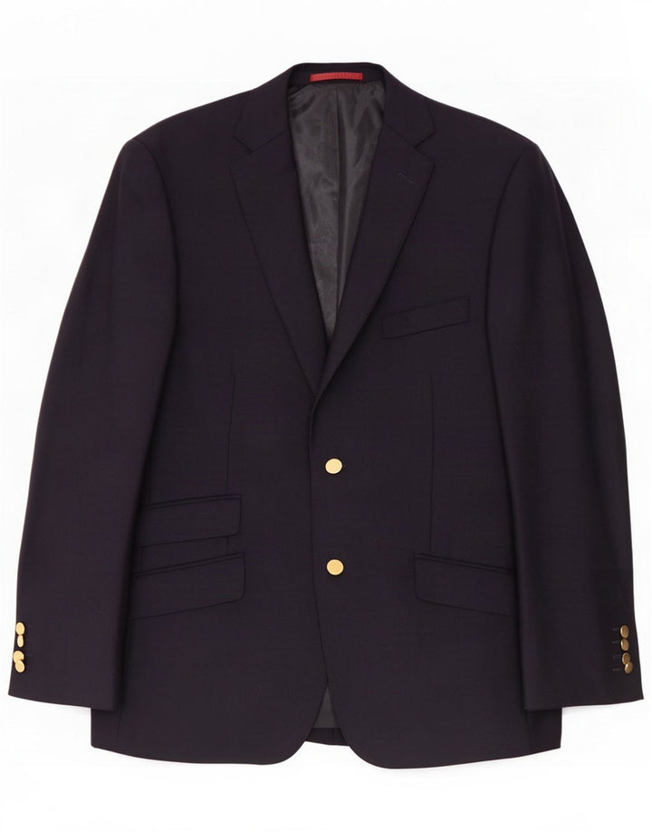 Marks & Spencer Veste blazer à 2 boutons pour homme UK 42 Large Bleu Marine Laine