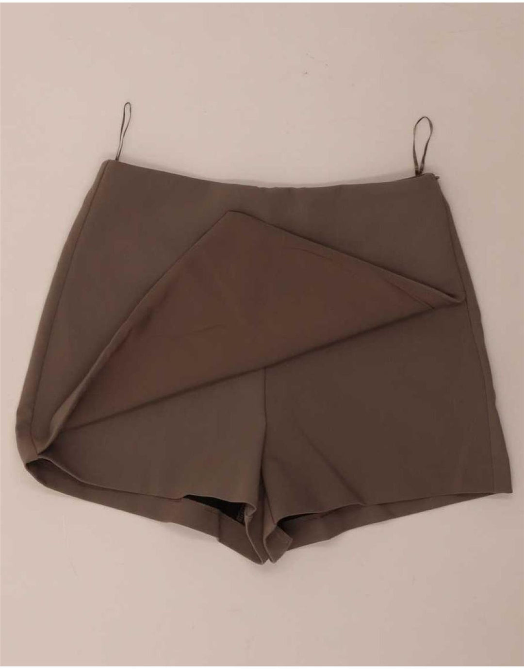 Zara Short Skort Femme UK 12 Gris Moyen