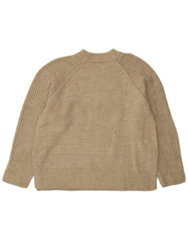 Marks & Spencer Pull col roulé pour femme UK 16 Large Beige Acrylique