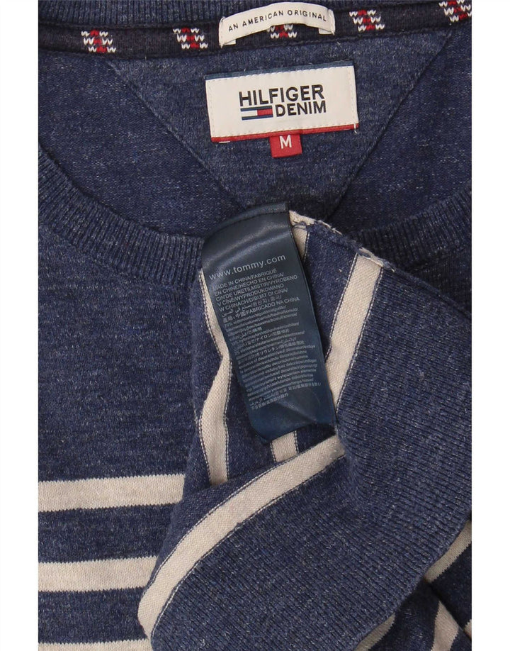 Tommy Hilfiger Pull Col Bateau Homme Bleu Marine Rayé Moyen