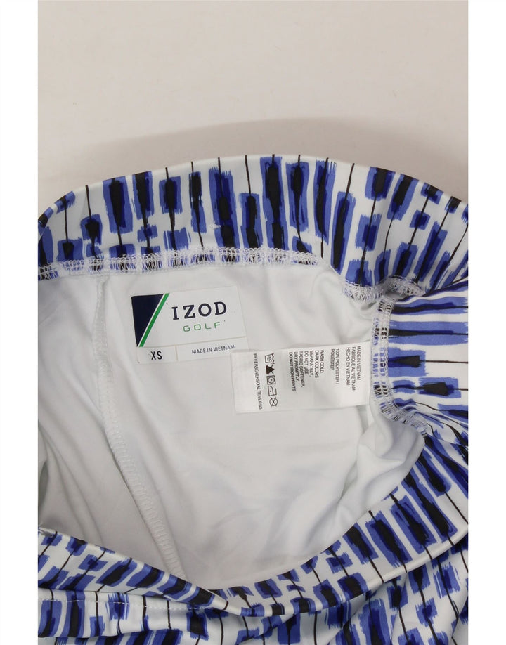 IZOD Womens Skort UK 6 XS Blue Striped Polyester Vintage Izod and Second-Hand Izod from Messina Hembry 