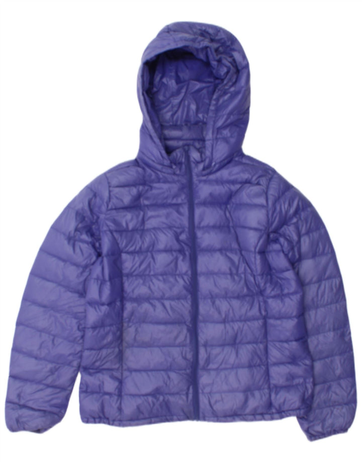 Benetton Veste matelassée à capuche pour femme UK 14 Large Violet
