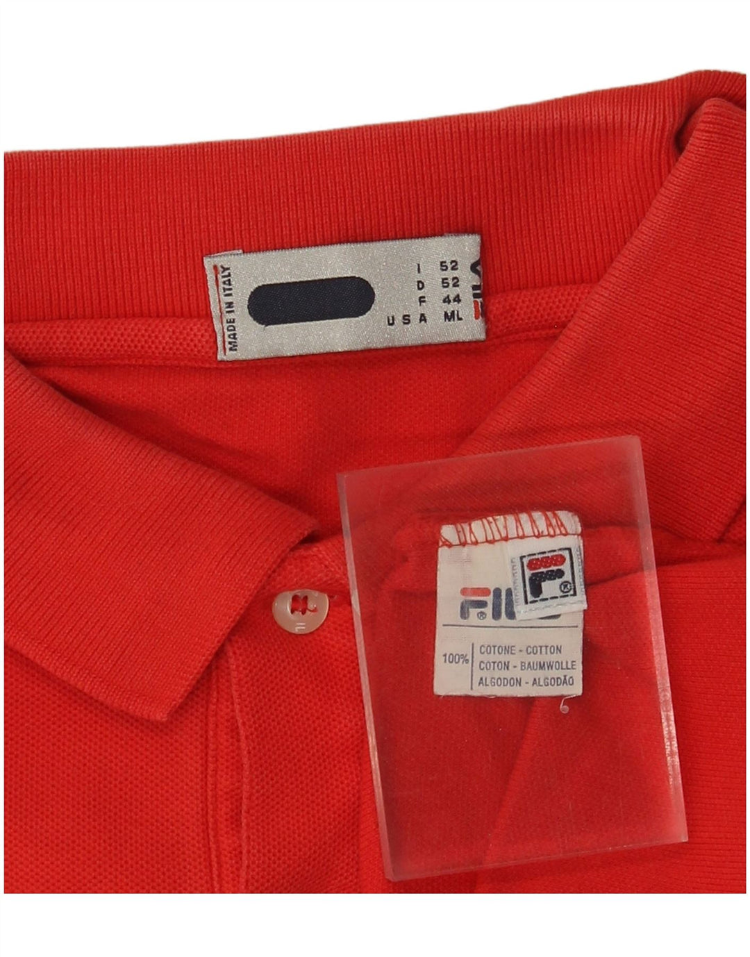 Fila Polo Homme Rouge Moyen Coton