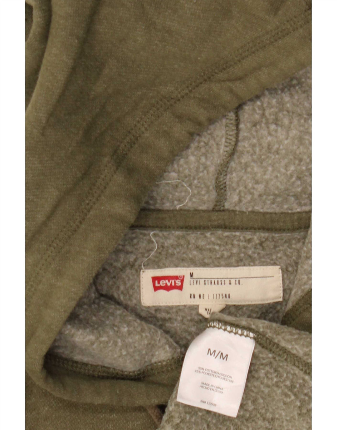 Levi's Pull à Capuche Graphic Homme Kaki Coton Moyen